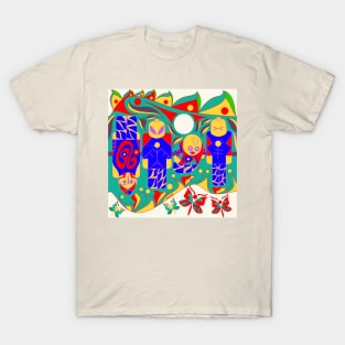 soccer and butteflies in game board playing ecopop T-Shirt